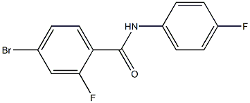 4-bromo-2-fluoro-N-(4-fluorophenyl)benzamide 구조식 이미지