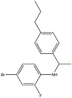4-bromo-2-fluoro-N-[1-(4-propylphenyl)ethyl]aniline Structure