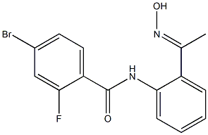 4-bromo-2-fluoro-N-{2-[1-(hydroxyimino)ethyl]phenyl}benzamide 구조식 이미지
