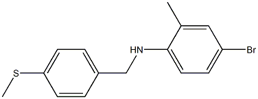 4-bromo-2-methyl-N-{[4-(methylsulfanyl)phenyl]methyl}aniline 구조식 이미지