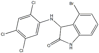 4-bromo-3-[(2,4,5-trichlorophenyl)amino]-2,3-dihydro-1H-indol-2-one Structure