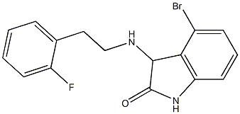 4-bromo-3-{[2-(2-fluorophenyl)ethyl]amino}-2,3-dihydro-1H-indol-2-one Structure