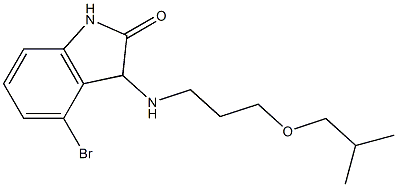 4-bromo-3-{[3-(2-methylpropoxy)propyl]amino}-2,3-dihydro-1H-indol-2-one 구조식 이미지