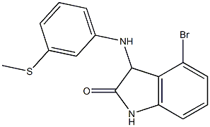 4-bromo-3-{[3-(methylsulfanyl)phenyl]amino}-2,3-dihydro-1H-indol-2-one Structure