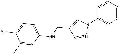 4-bromo-3-methyl-N-[(1-phenyl-1H-pyrazol-4-yl)methyl]aniline 구조식 이미지