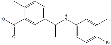 4-bromo-3-methyl-N-[1-(4-methyl-3-nitrophenyl)ethyl]aniline 구조식 이미지