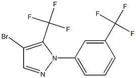 4-bromo-5-(trifluoromethyl)-1-[3-(trifluoromethyl)phenyl]-1H-pyrazole 구조식 이미지