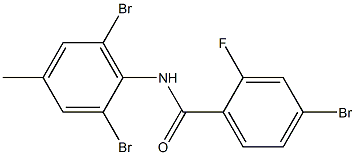 4-bromo-N-(2,6-dibromo-4-methylphenyl)-2-fluorobenzamide 구조식 이미지