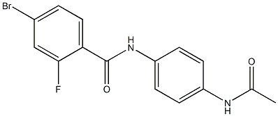 4-bromo-N-(4-acetamidophenyl)-2-fluorobenzamide Structure