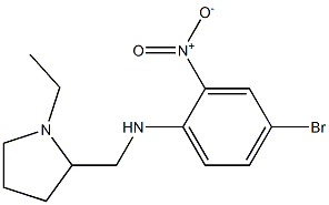 4-bromo-N-[(1-ethylpyrrolidin-2-yl)methyl]-2-nitroaniline 구조식 이미지