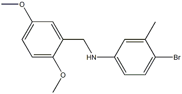 4-bromo-N-[(2,5-dimethoxyphenyl)methyl]-3-methylaniline 구조식 이미지