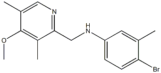 4-bromo-N-[(4-methoxy-3,5-dimethylpyridin-2-yl)methyl]-3-methylaniline 구조식 이미지