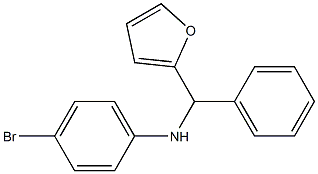 4-bromo-N-[furan-2-yl(phenyl)methyl]aniline Structure
