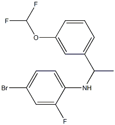 4-bromo-N-{1-[3-(difluoromethoxy)phenyl]ethyl}-2-fluoroaniline 구조식 이미지