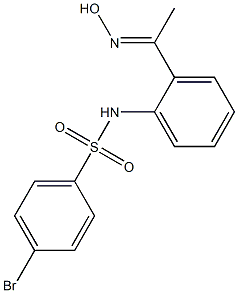 4-bromo-N-{2-[1-(hydroxyimino)ethyl]phenyl}benzene-1-sulfonamide 구조식 이미지