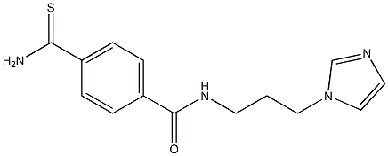 4-carbamothioyl-N-[3-(1H-imidazol-1-yl)propyl]benzamide Structure