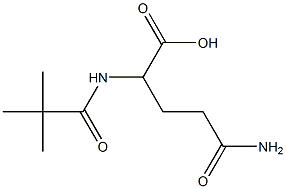 4-carbamoyl-2-(2,2-dimethylpropanamido)butanoic acid Structure