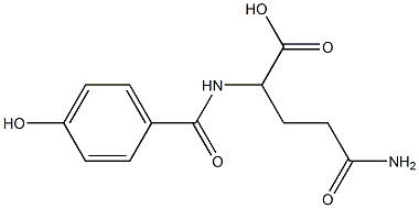 4-carbamoyl-2-[(4-hydroxyphenyl)formamido]butanoic acid 구조식 이미지