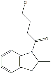 4-chloro-1-(2-methyl-2,3-dihydro-1H-indol-1-yl)butan-1-one Structure