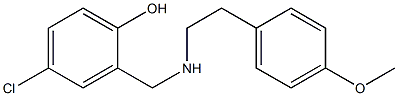 4-chloro-2-({[2-(4-methoxyphenyl)ethyl]amino}methyl)phenol 구조식 이미지