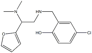 4-chloro-2-({[2-(dimethylamino)-2-(furan-2-yl)ethyl]amino}methyl)phenol Structure