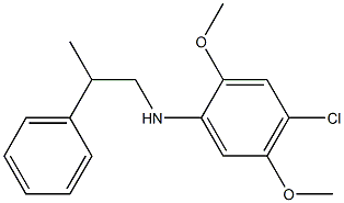 4-chloro-2,5-dimethoxy-N-(2-phenylpropyl)aniline 구조식 이미지
