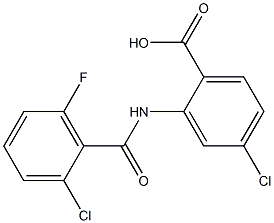 4-chloro-2-[(2-chloro-6-fluorobenzene)amido]benzoic acid Structure