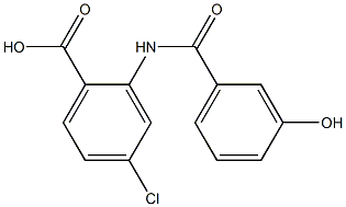 4-chloro-2-[(3-hydroxybenzoyl)amino]benzoic acid Structure