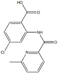 4-chloro-2-{[(6-methylpyridin-2-yl)carbonyl]amino}benzoic acid 구조식 이미지