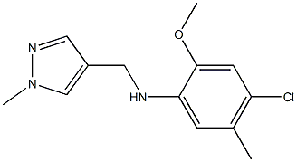 4-chloro-2-methoxy-5-methyl-N-[(1-methyl-1H-pyrazol-4-yl)methyl]aniline Structure