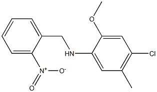 4-chloro-2-methoxy-5-methyl-N-[(2-nitrophenyl)methyl]aniline 구조식 이미지