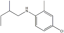 4-chloro-2-methyl-N-(2-methylbutyl)aniline Structure