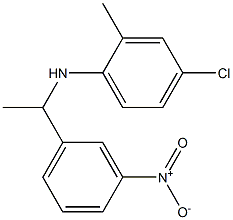 4-chloro-2-methyl-N-[1-(3-nitrophenyl)ethyl]aniline Structure