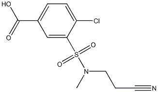 4-chloro-3-[(2-cyanoethyl)(methyl)sulfamoyl]benzoic acid Structure