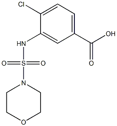 4-chloro-3-[(morpholine-4-sulfonyl)amino]benzoic acid 구조식 이미지