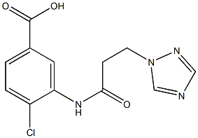 4-chloro-3-[3-(1H-1,2,4-triazol-1-yl)propanamido]benzoic acid Structure