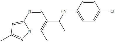 4-chloro-N-(1-{2,7-dimethylpyrazolo[1,5-a]pyrimidin-6-yl}ethyl)aniline 구조식 이미지