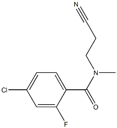 4-chloro-N-(2-cyanoethyl)-2-fluoro-N-methylbenzamide 구조식 이미지