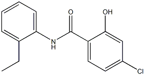 4-chloro-N-(2-ethylphenyl)-2-hydroxybenzamide 구조식 이미지