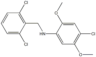 4-chloro-N-[(2,6-dichlorophenyl)methyl]-2,5-dimethoxyaniline Structure