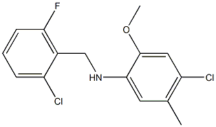 4-chloro-N-[(2-chloro-6-fluorophenyl)methyl]-2-methoxy-5-methylaniline 구조식 이미지