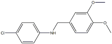 4-chloro-N-[(3,4-dimethoxyphenyl)methyl]aniline Structure