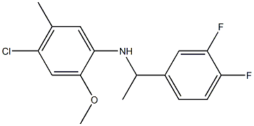 4-chloro-N-[1-(3,4-difluorophenyl)ethyl]-2-methoxy-5-methylaniline 구조식 이미지