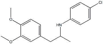 4-chloro-N-[1-(3,4-dimethoxyphenyl)propan-2-yl]aniline Structure