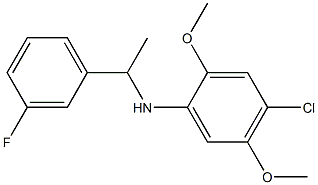4-chloro-N-[1-(3-fluorophenyl)ethyl]-2,5-dimethoxyaniline 구조식 이미지