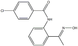 4-chloro-N-{2-[1-(hydroxyimino)ethyl]phenyl}benzamide 구조식 이미지