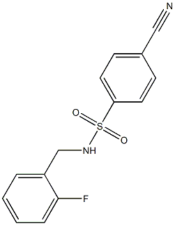 4-cyano-N-(2-fluorobenzyl)benzenesulfonamide Structure