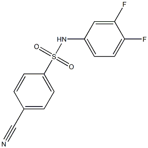 4-cyano-N-(3,4-difluorophenyl)benzenesulfonamide Structure