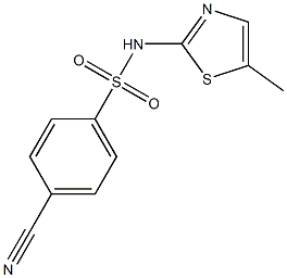 4-cyano-N-(5-methyl-1,3-thiazol-2-yl)benzenesulfonamide Structure