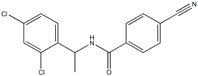 4-cyano-N-[1-(2,4-dichlorophenyl)ethyl]benzamide 구조식 이미지